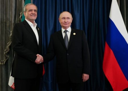 دیدار پزشکیان و پوتین در چین+فیلم